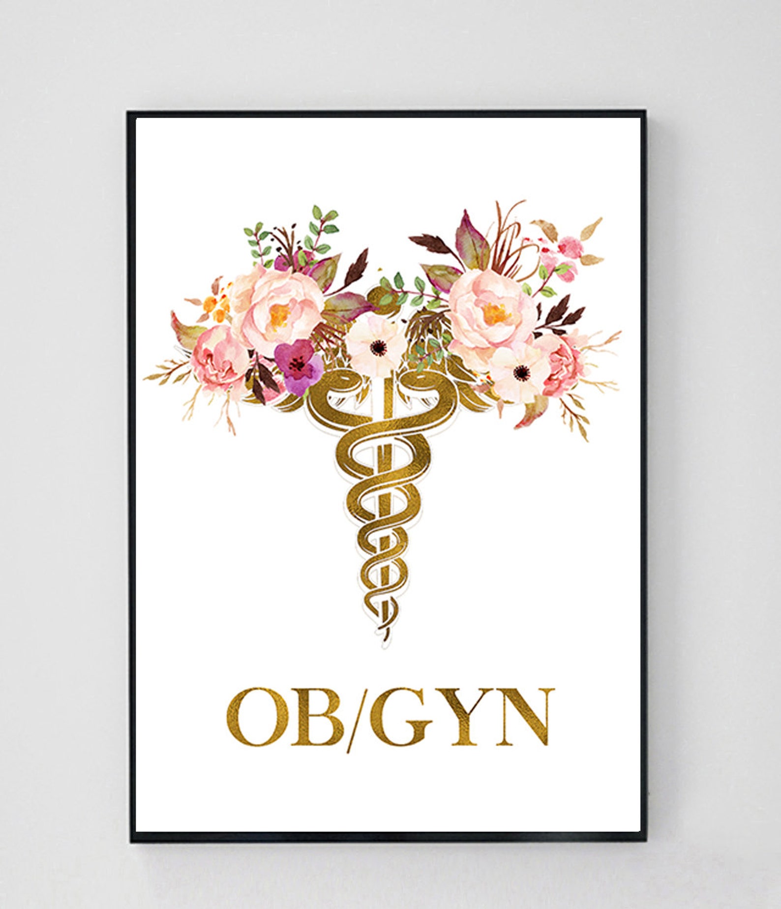 OBGYN Gift Gynecologist Art Gynecologist Office Decor OBGYN - Etsy