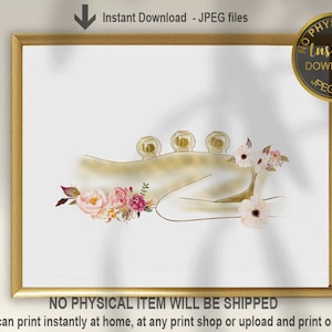 Cupping Therapy Art Print, Cupping Therapist Gift,  Alternative Medicine Print, Vacuum Cupping Poster, Hijama Cupping Decor, Printable Art