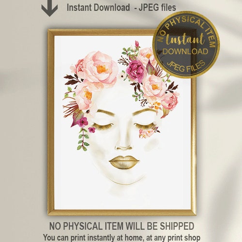 Lash Extensions Art Lash Artist Gift Woaman Face Flowers Etsy