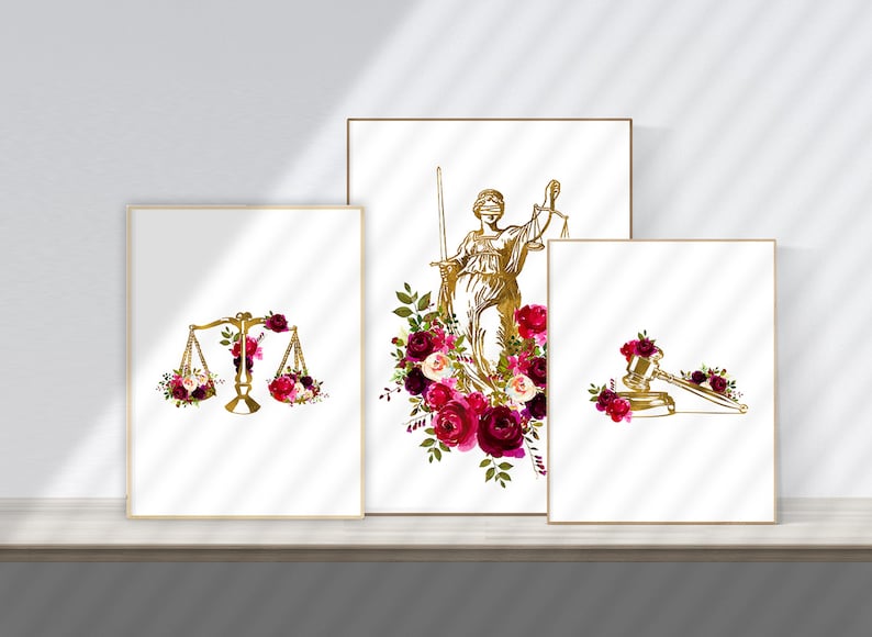 Lawyer Art Set Law School Gift Attorney Gift Lawyer Gift Etsy Canada