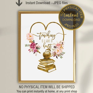 Teacher Appreciation Gift, Thank You Teacher Gift, End Of Term Teacher Gift, Teacher Gift Idea, Teacher Office Decor, Printable Art