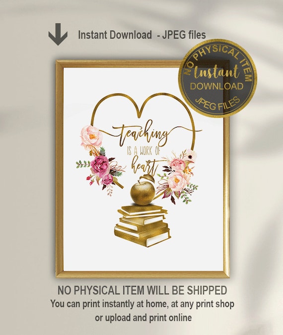 Teacher Appreciation Gift, Thank You Teacher Gift, End Of Term Teacher Gift, Teacher Gift Idea, Teacher Office Decor, Printable Art