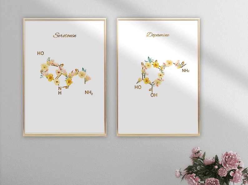 Download Serotonin Art Print Dopamine Print Psychology Art Hormones ...