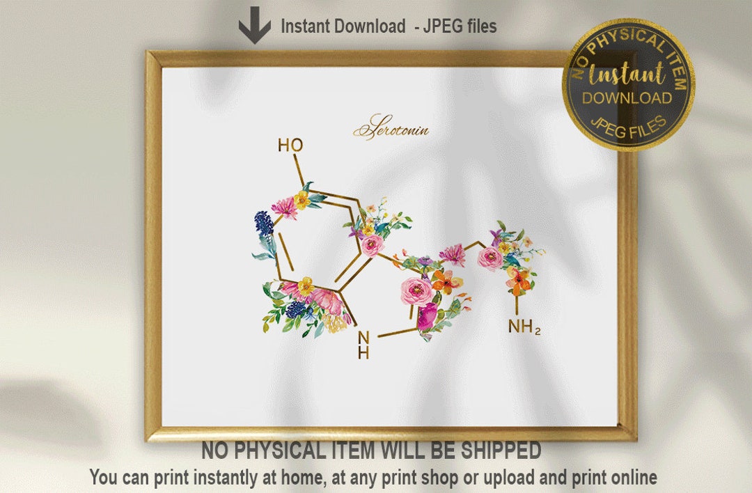Stampa artistica sulla serotonina, stampa sulla salute mentale