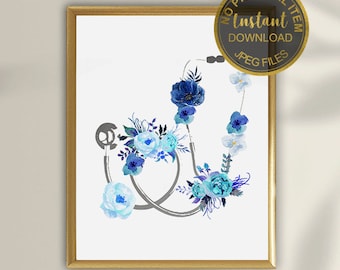 Medical Wall Art, Graduation Medical School, Doctor Wall Art, Medical Student Gift, Doctor Office Decor, Gift for Doctor, Stethoscope Print