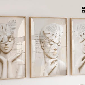 Facial Anatomy Poster Set, Luxury Med Spa Decor, Esthetician Anatomy Wall Art, Injector Clinic Prints sc
