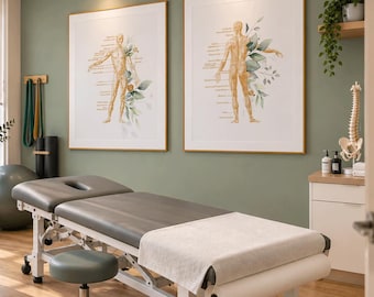 Anatomy Art Muscle Poster, Muscular System Wall Art, Medical Office Decor, Massage Therapist Decor, Clinic Wall Art Set
