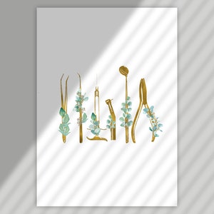 Dental Prints Set, Dentist Office Decor, Dental Assistant Gift, Dental ...