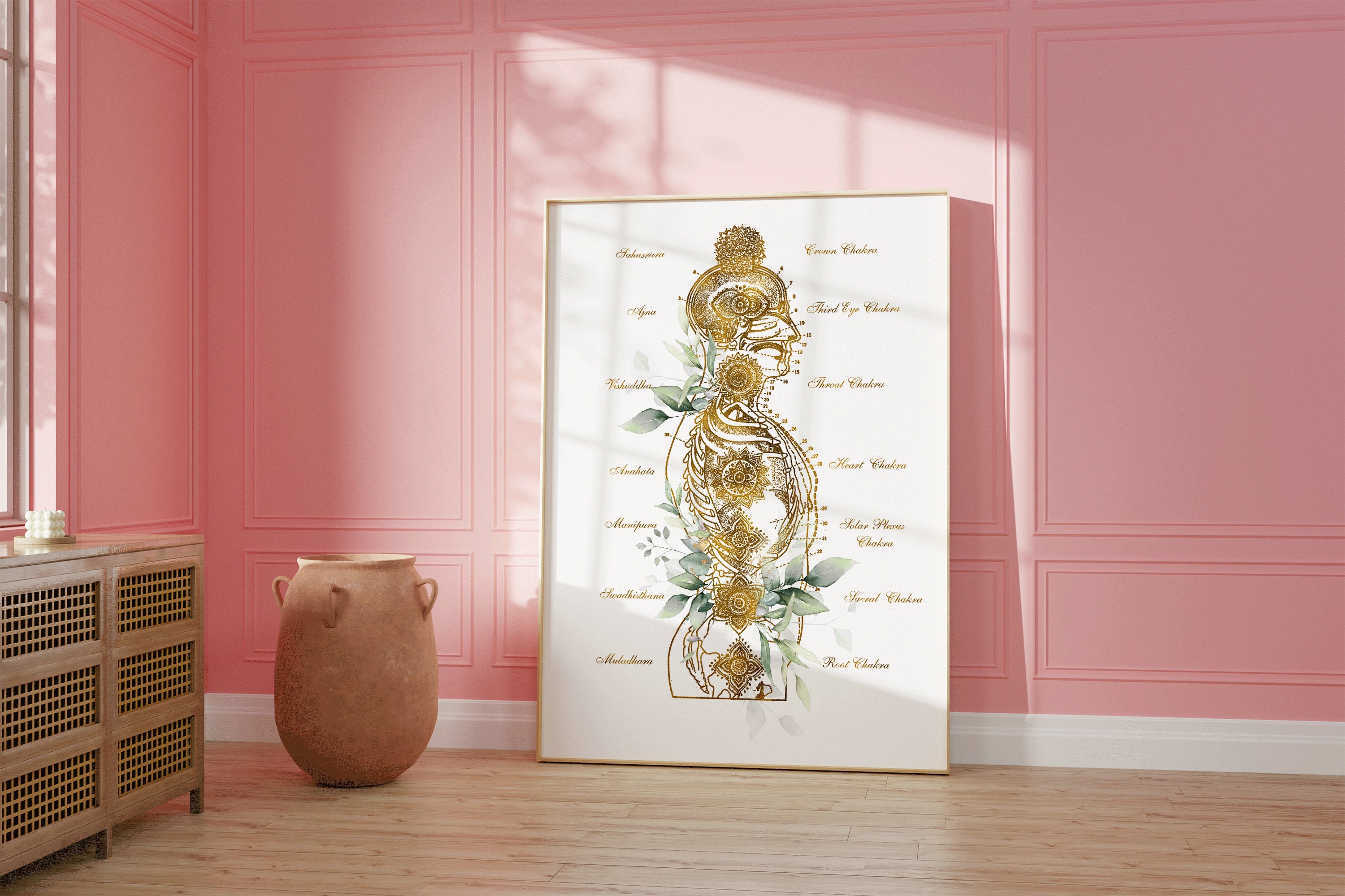 7 Chakras Wall Art Print, Chakra Meditation Poster for Yoga & Reiki ...