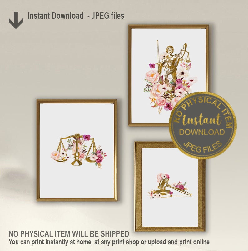 Law School Gift Lawyer Art Set Attorney Gift Lawyer Gift Etsy