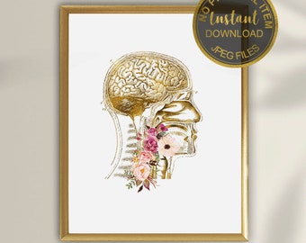 SLP Geschenk, Sprachanatomie Kunst, Pathologen Geschenk, SLP Bürodekor, Logopäde, SLP Kunst, Logopädie, Enorasis