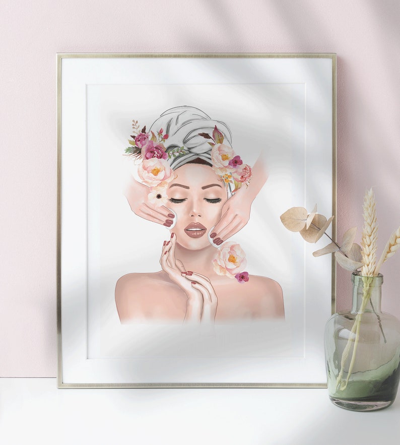 Skincare Art Print Esthetician Poster Skin Care Art Skin - Etsy