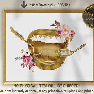 Dental Hygienist Art Print, Dental Assistant Office, Dental Office Decor, Dentist Print, Dental Print, Dentist Office Decor Dental Printable