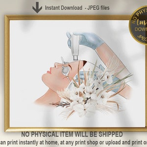 Laser Skin Treatment Printable Art, Cosmetic Skin Care Decor, Med Spa Print, Laser Clinic Decor, Cosmetic Dermatology, Esthetician Art