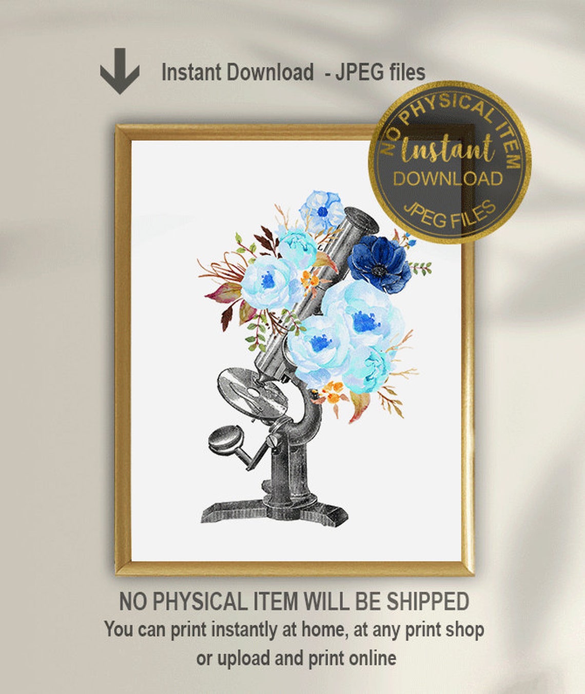 Microscope Print Laboratory Science Art Microbiology Art - Etsy