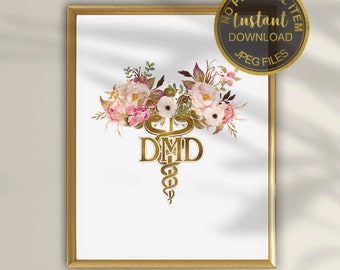 DMD, Doctor of Medicine in Dentistry, Doctor of Dental Medicine, Dentist Graduation Gift, Dentist Office Decor, Dentist Gift, DMD Caduceus