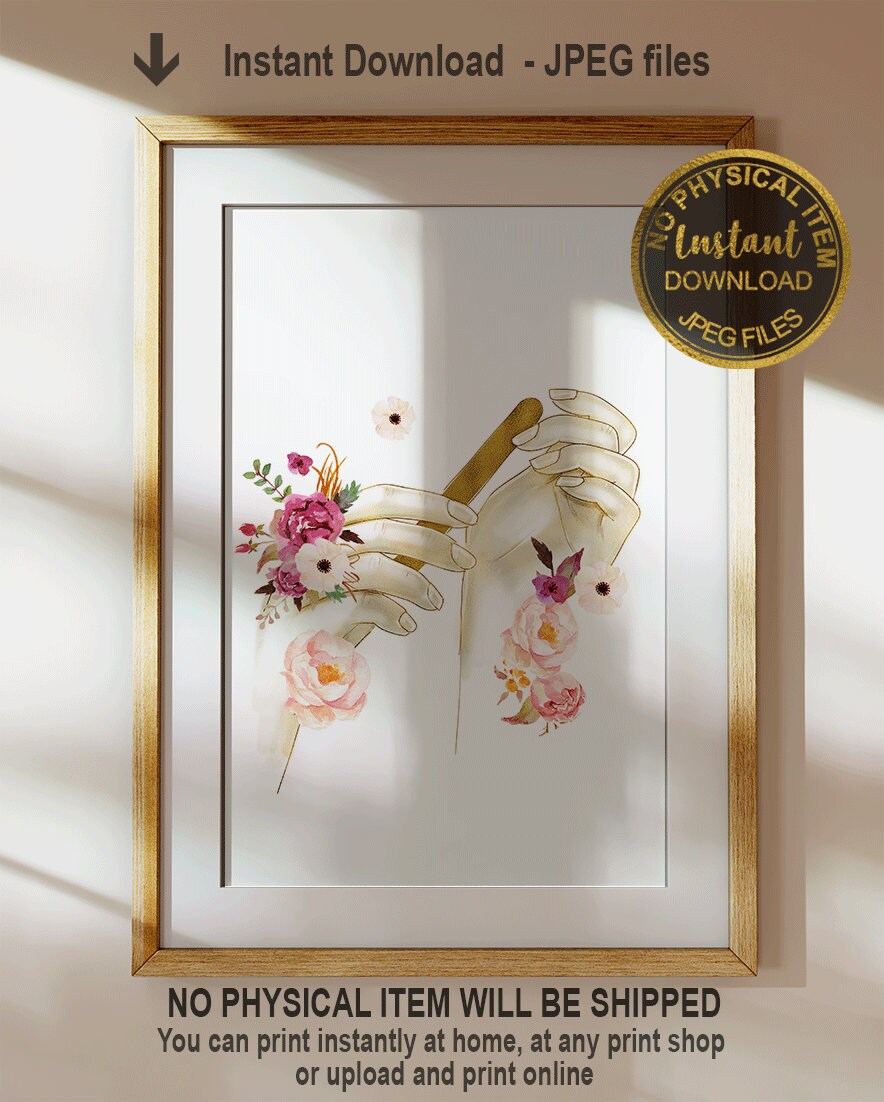 File Nails Print Nail Artist Art Print Nail Salon Decor - Etsy
