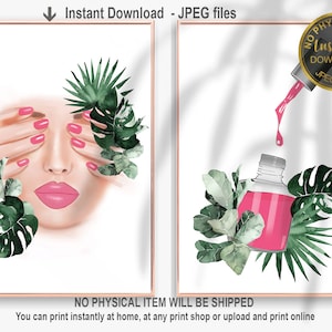 Decoração de salão de beleza, decoração de sala de manicure, presente para manicure, decoração de salão de beleza, impressão de manicure, pôster de manicure, arte de parede para unhas, arte para impressão