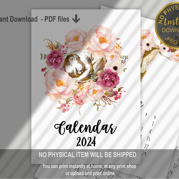 Midwife Calendar 2024, Midwife Gift, Doula Gift, Midwife Graduation Gift, Christmas Gift Idea, Printable Calendar, Midwife Student Gift
