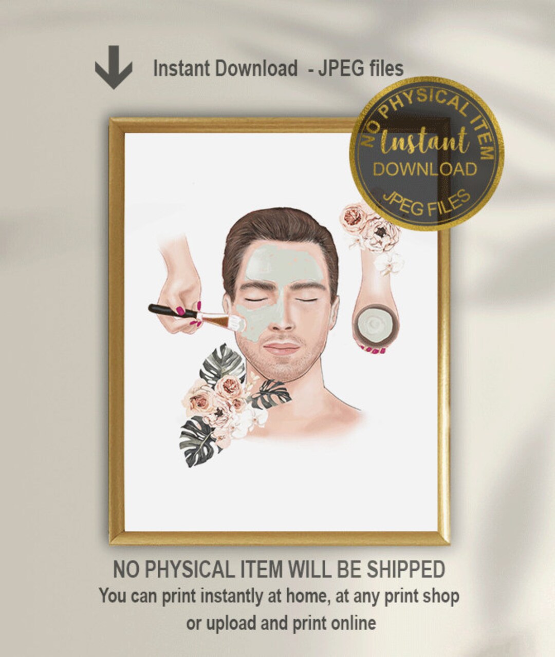 Mask Treatment Art Print Facial Mask Art Print Esthetician Etsy