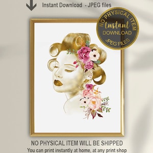 Hair Salon Poster, Hairdresser Art Print, Hair Stylist, Hair Salon Art, Hair Studio Decor, Hair Decor, Hairstylist Art, Beauty Salon Art