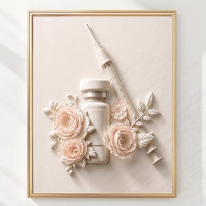 Botox-dekor, hudvårdsspecialistväggkonst, utskrivbar Med Spa-dekor, injektionskonst, kosmetisk klinikdekor, sjuksköterska injektionspresent