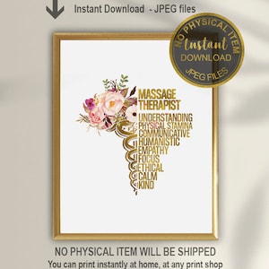 Massage Therapist Office Decor, Massage Therapist Gift, Massage Therapist Decor, Massage Therapist Graduation Gift, Massage Therapy Poster