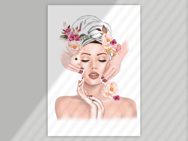 Skincare Art Print Esthetician Poster Skin Care Art Skin - Etsy