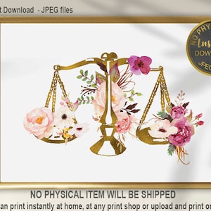 Scales of Justice Art, Lawyer Art Print, Lawyer Office Decor, Attorney Print, Law Student Gift, Law School Graduation Gift, Lawyer Decor