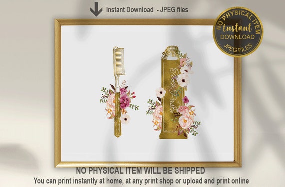 Dental Hygienist Gift, Dental Office Decor, Toothpaste and Toothbrush, Dentistry Art, Oral Care Print,  Dental Hygiene Poster, Bathroom Art