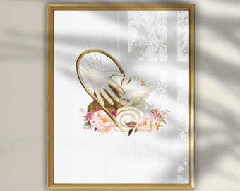 Head Spa Poster for Scalp Treatment Rooms | Japanese Head Spa Art Print | Facial & Hair Spa Salon Wall Art