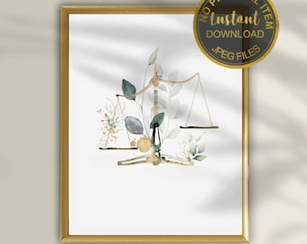 Scales Of Justice Artwork,Lawyer Gift,Law Student Gift, Lawyer Art, Lawyer Office,  Judge Gift, Lawyer Print, Pass the Bar Gift, Graduation