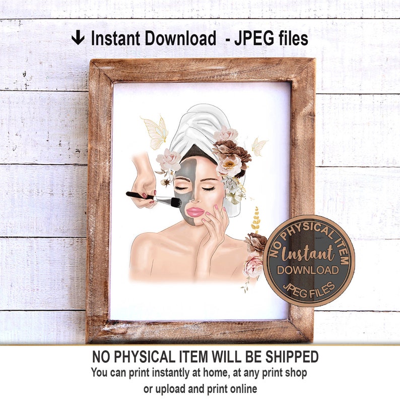 Spa Wall Art Spa Décor Beauty Salon Printable Art Salon Etsy