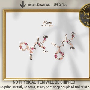 Botulinum Toxin Molecule Art Print | Botox Molecular Structure Diagram for Dermatologist & Aesthetic Medicine | Digital Download