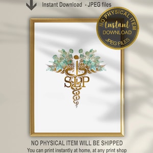 SLP Caduceus Art: Speech Therapist Gift (Digital Download)