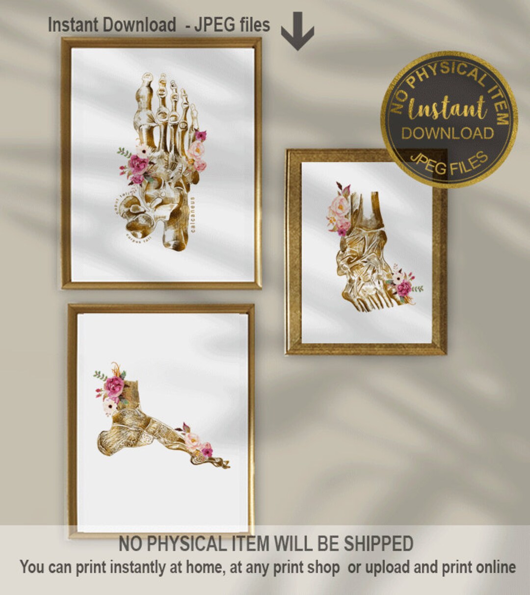 Foot Anatomy Art, Podiatrist Gift, DPM, Podiatry Office Decor