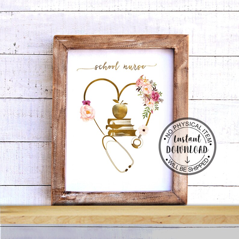 School Nurse Office Decor School Nurse Sign Nurse Wall Art Etsy