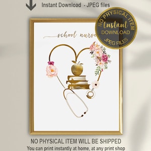 School Nurse Office Decor, School Nurse Sign, Nurse Wall Art, School Nurse Appreciation Gift, Nursing School Gift, School Nurse Poster