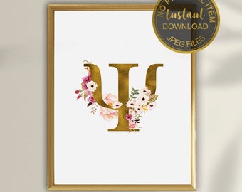 Psi Symbol Wall Art for Psychologist | Psychology Office Decor for Psychotherapist, Counseling Room & Mental Health Clinic