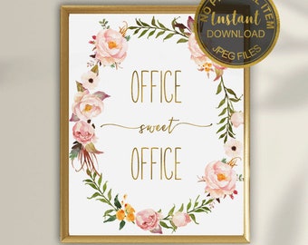 Office Sweet Office, Art Print, Office Decor, Office Decor, Work Motivational Art, Inspirational Quote, Lawyer Office Decor, Printable Art