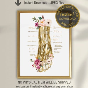 Human Foot Anatomy Art, Orthopedic Surgery Gift, Podiatrist Graduation Gift, Podiatrist Art, Podiatry Office Decor, Massage Therapist Print
