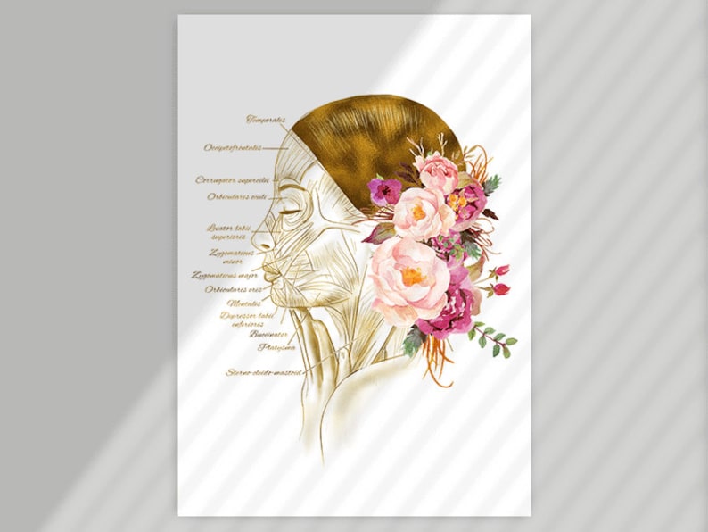 RMT Office Decor, Massage Therapist Gift, Massage Therapist Graduation Gift, Massage Room Decor, Muscular System Art, Anatomy Art Set image 9
