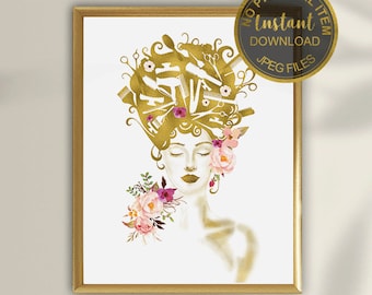 Hair Salon Decor, Hairdresser Wall Art,Hair Stylist, Hair Salon Wall Art, Hair Studio Decor, Hair Print, Hairstylist Art, Hairdresser Gift