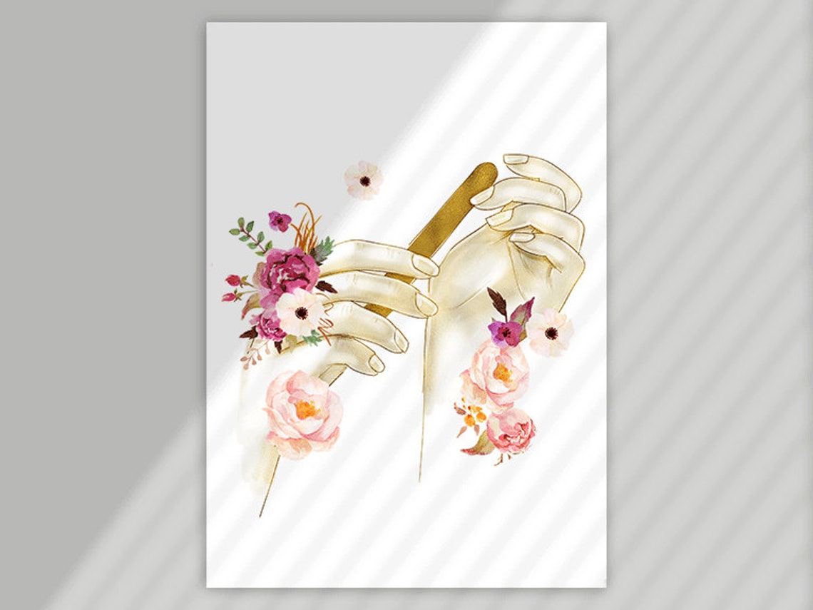 File Nails Print Nail Artist Art Print Nail Salon Decor - Etsy