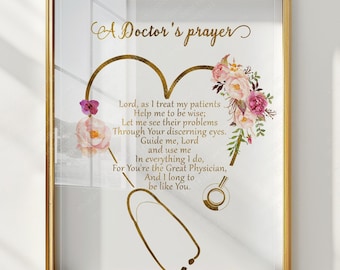 Thank You Doctor Gift Printable, Doctor Office Wall Art, Physician Appreciation Gift, Medical Quote Print, Instant Download