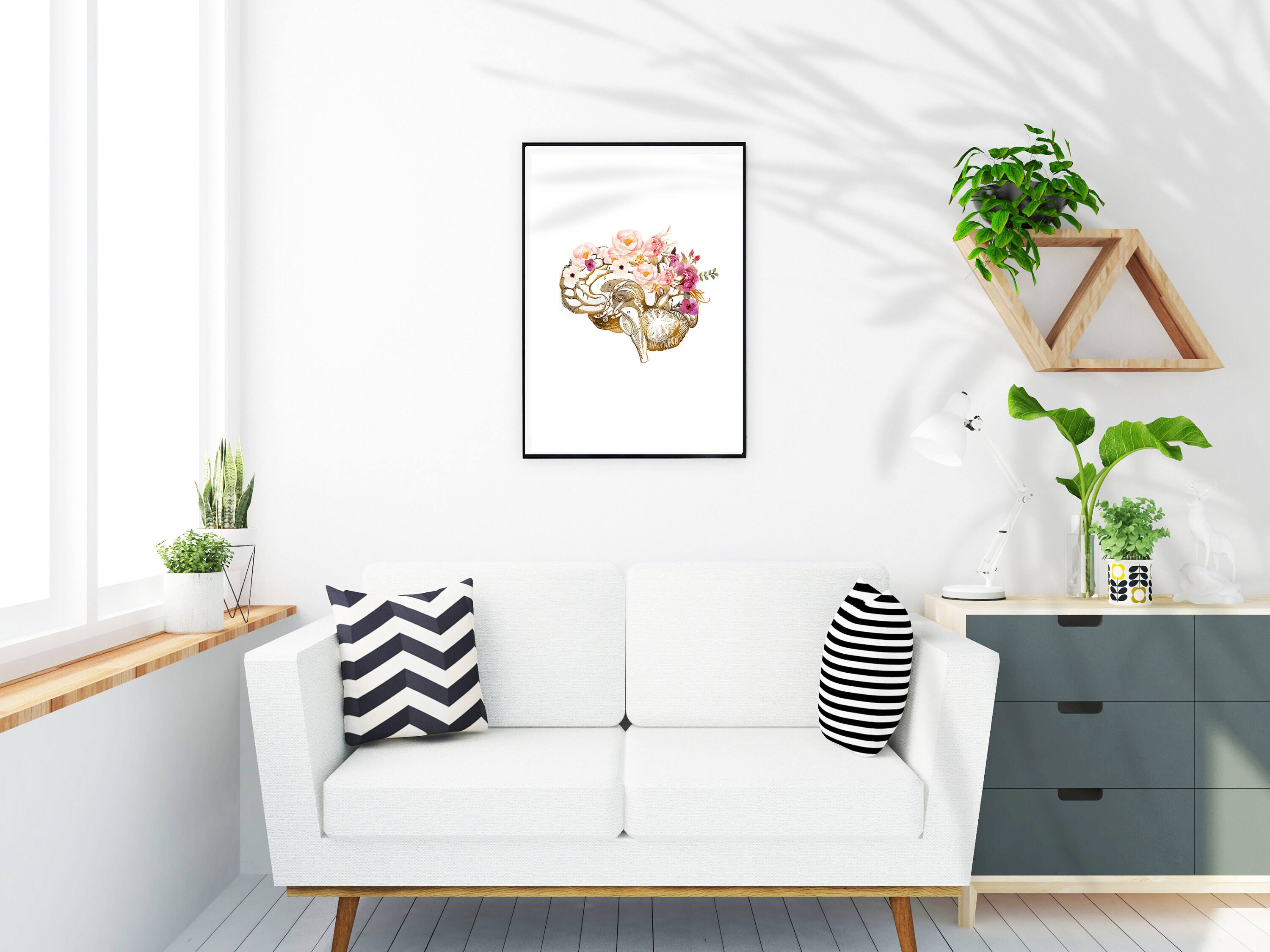 Anatomical Brain Art Anatomy Art Human Brain Print | Etsy