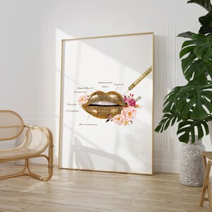 Lip Injection Lip Anatomy Printable Wall Art Beauty Salon - Etsy