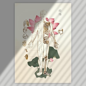 Acupuncture Points Chart Digital Download – Meridian Map for ...