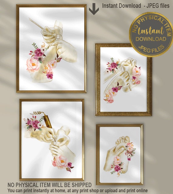 Medical Pedicure Art Prints, Podiatry Wall Art for Foot Clinic, Nail Salon & Foot Spa Decor, Professional Pedicure Printable