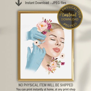 Medizinisches Spa Wandkunst, Botox Poster, Dermatologie Klinik Dekor, Kosmetik Injektor Druck, Med Spa Dekor, Dermatologen Dekor, printable Kunst
